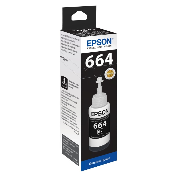 Epson T664 Siyah Mürekkep 70ml