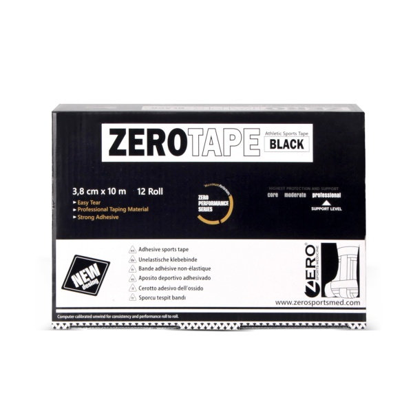 Zerotape Siyah 3,8cm x 10m SporcuTespit Bandı