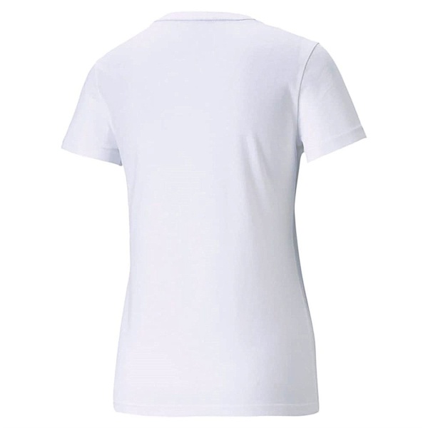 Puma Ess+ Metallic Logo Tee Puma White-Silver