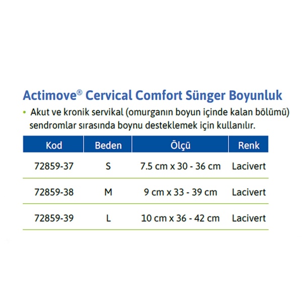 Actimove Cervical Comfort Sünger Boyunluk