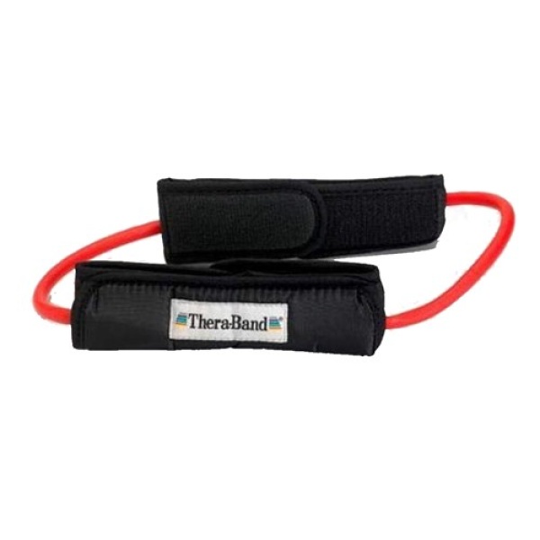 TheraBand® Tubing Loops With Padded Cuffs, Kırmızı