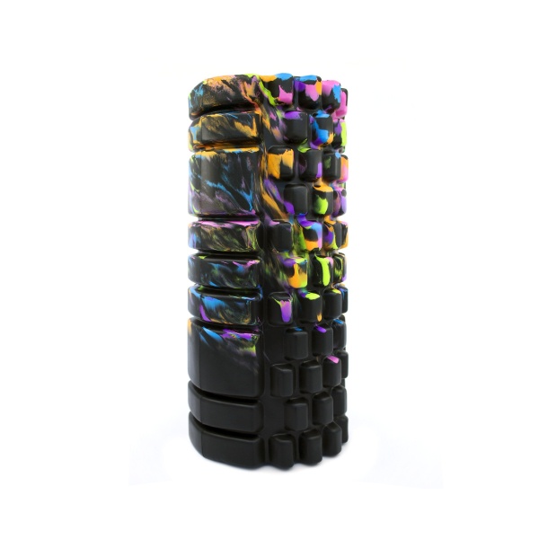ZeroGym FR01 Trigger Foam Roller | Masaj Köpük Rulosu GYM & Pilates - Siyah Gökkuşağı 32,5cm x 14CM