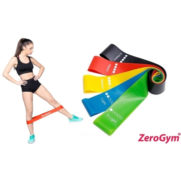 ZeroGym Loob Band Lb06 30cm X 5cm X 1,1/0,9/0,7/0,5/0,35mm 5li Set