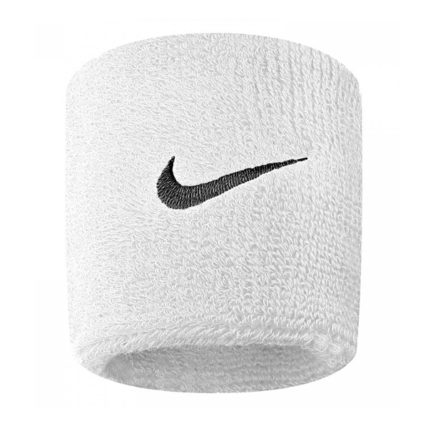 Nike Swoosh Wristbands 2 Pk White/Black Osfm,one Size/6