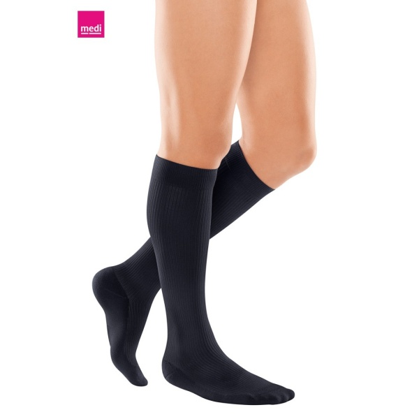 Mediven Elegance CCL1 Dizaltı-Burnu Kapalı Siyah Varis Çorabı
