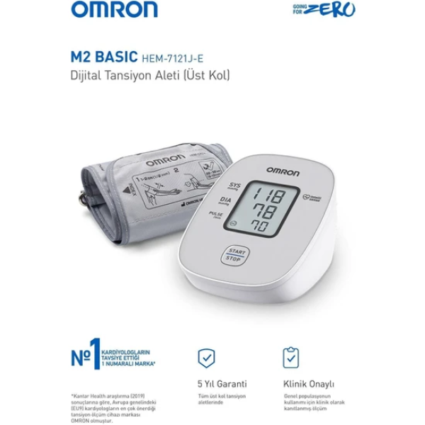 Omron M2 Basic Hafızasız Tansiyon Aleti