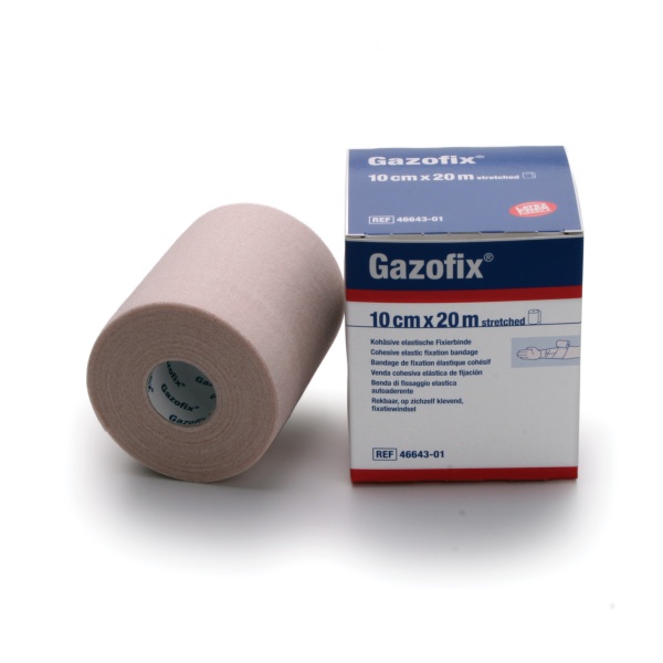 Gazofix 10cm x20m LF Bsn Fiksasyon Bandajı Ten