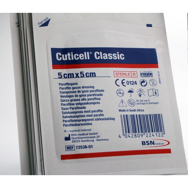 Cuticell Classic Parafinli Tül Yara Örtüsü Leno Bezi 5cm x 5cm