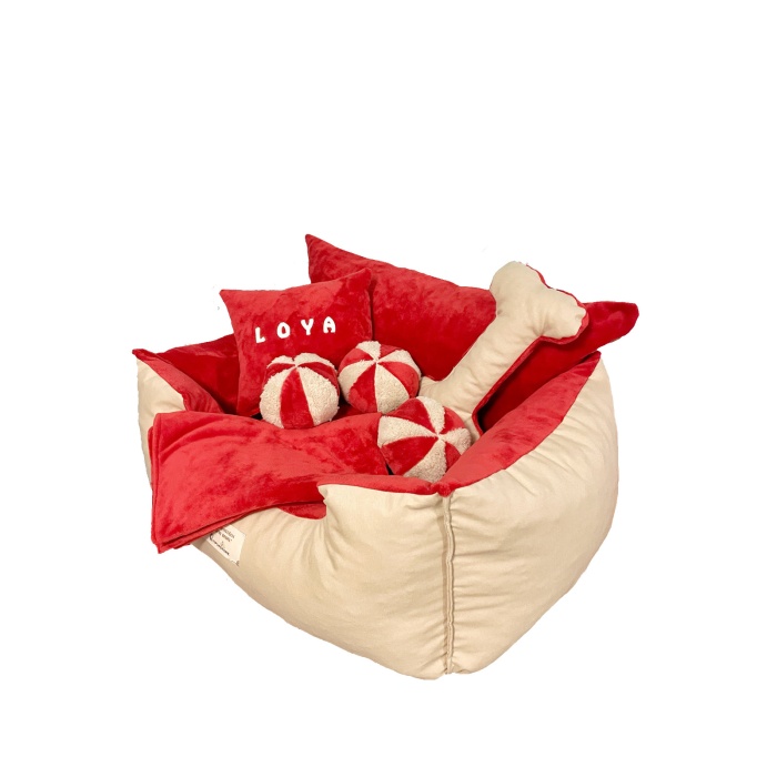 Petipufstore Kiremit-Vizon Kedi ve Köpek Yatağı