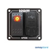 Goldsea Slim Model Switch Panel 1 Anahtar + Çiftli Usb 3.1A Soketli 12-24V 65x70mm