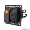 Goldsea Slim Model Switch Panel 1 Anahtar + Çiftli Usb 3.1A Soketli 12-24V 65x70mm