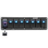 Goldsea 7 Anahtarlı Switch Panel Slim Model Usb 3.0 Type-C Soketli Mavi Işıklı 12-24V