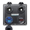 Goldsea Marin Şarj + Şarj + Voltmetre + Usb-C + Soketi Metal Çerçeveli 12-24V
