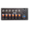 Goldsea Otomatik Sigortalı Marin Switch Panel Şarj + Voltmetreli Usb-C Soketli 12-24V