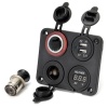 Marin Şarj + Voltmetre + Usb + Çakmak Soketi 12-24V