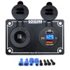 Goldsea Marin Şarj + Voltmetreli Usb Type-C Soketi Metal Çerçeve 12-24V