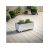 DEQQU Duracube Metal Saksı - Büyük Boy 25CM x 30CM x 60CM (Y-D-G)Beyaz