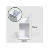 DEQQU Terraguard Demonte Dikey Metal Saksı - 70X32X32CM Paslanmaz-Beyaz