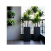 DEQQU Terraguard Demonte Dikey Metal Saksı - 70X32X32CM Paslanmaz-Siyah