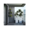 DEQQU Terraguard Demonte Dikey Metal Saksı - 70X32X32CM Paslanmaz-Beyaz