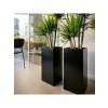 DEQQU Terraguard Demonte Dikey Metal Saksı - 70X32X32CM Paslanmaz-Siyah