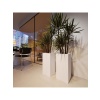 DEQQU Terraguard Demonte Dikey Metal Saksı - 70X32X32CM Paslanmaz-Beyaz