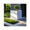 DEQQU Terraguard Demonte Küp Metal Saksı - 53X53X53CM Paslanmaz-Beyaz