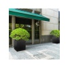 DEQQU Terraguard Demonte Küp Metal Saksı - 53X53X53CM Paslanmaz-Siyah