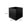 DEQQU Terraguard Demonte Küp Metal Saksı - 53X53X53CM Paslanmaz-Siyah