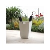 DEQQU Terraguard Metal Şemsiyelik Paslanmaz - 35.5cm (Kıvırcık Paspas Dahil)Beyaz