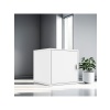 DEQQU Terraguard Tek Kapaklı Küp Metal Dolap - 35 x 35 x 35 cm Beyaz