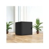 DEQQU Terraguard Tek Kapaklı Küp Metal Dolap - 35 x 35 x 35 cm Siyah