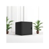 DEQQU Terraguard Tek Kapaklı Küp Metal Dolap - 35 x 35 x 35 cm Siyah
