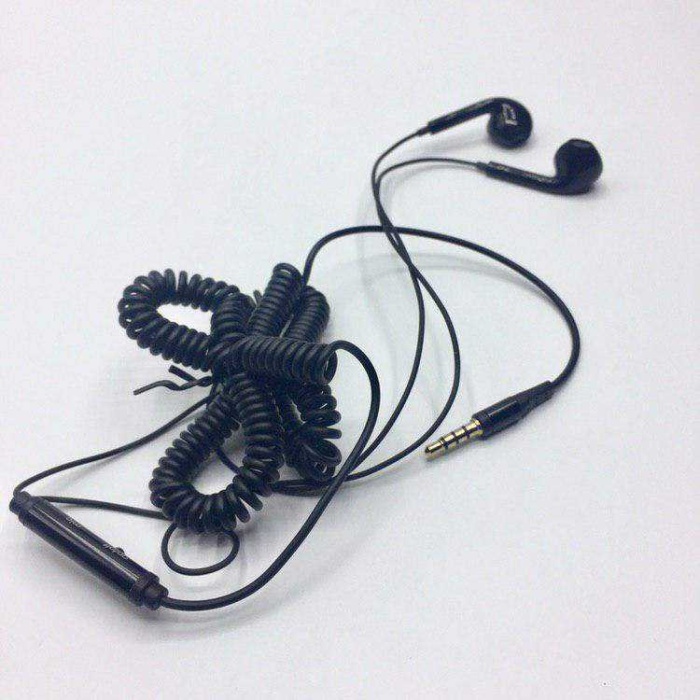 Spiral Kablolu Mikrofonlu Kulak İçi Aux Girişli Telefon Kulaklığı