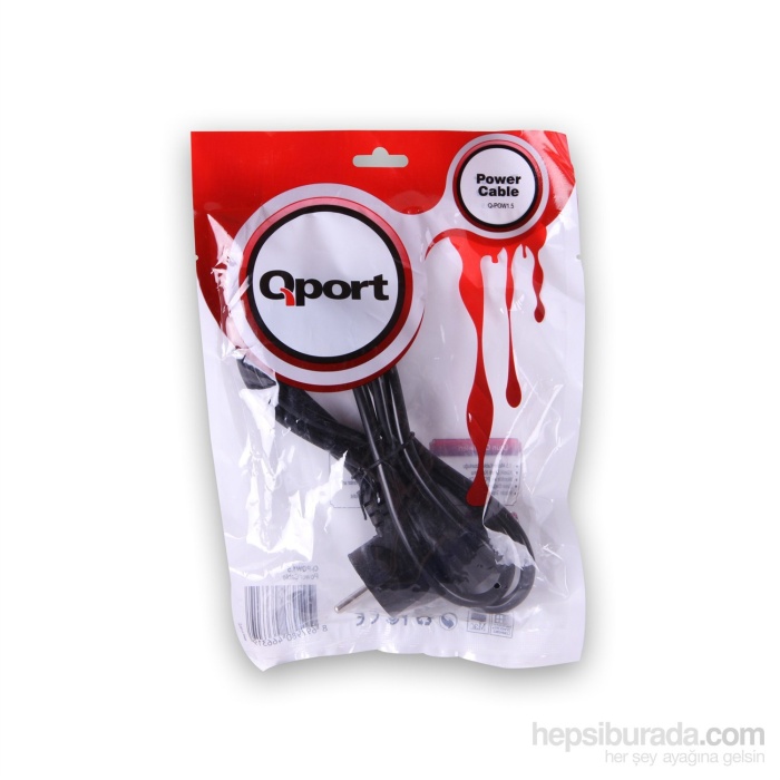 Qport POW1.5 1.5 M PC Güç Kablosu (Q-POW1.5)