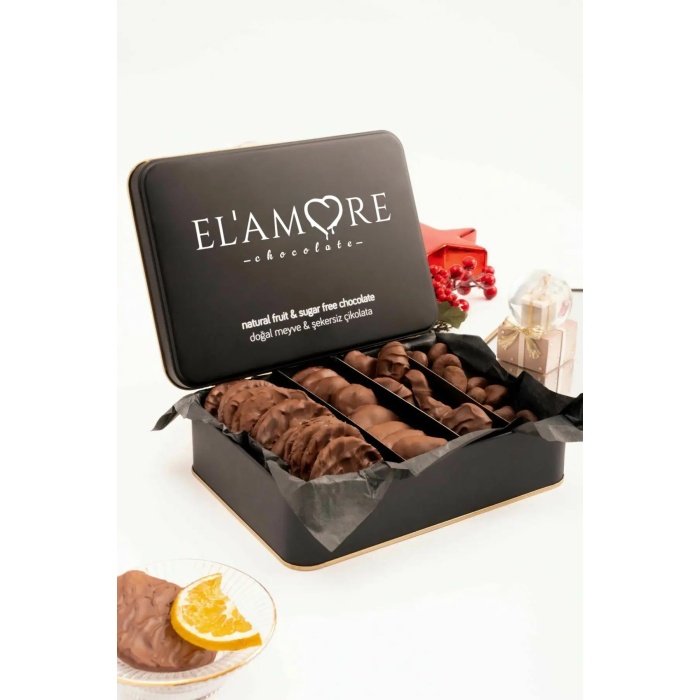 ELAMORE 400 G ŞEKERSİZ ÇİKOLATA KAPLI MANDALİNA