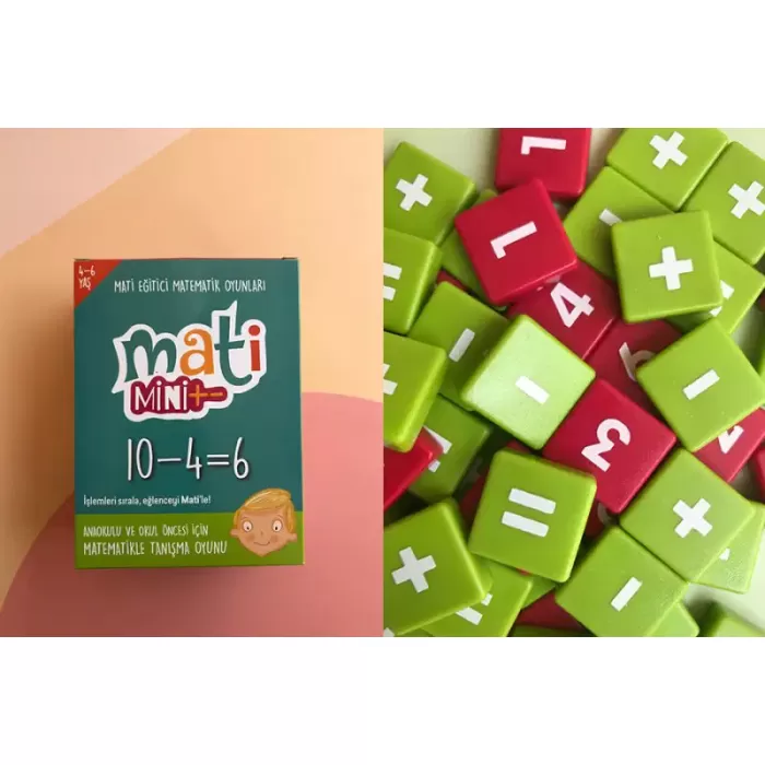 Mati Mini+ Çocuk Öğretici Zeka Oyunu Okul Öncesi Ve Anaokulu Için Sayılar Ve Matekle Tanışma