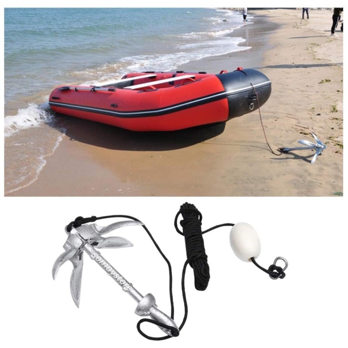 Bot , Kano ve Jetski Çıpası Çantalı Set 1.5 KG Şemsiye Çapalı