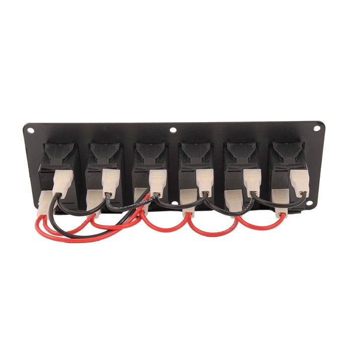 Goldsea 5 Anahtarlı Switch Panel Slim Model Usb 3.0 Type-C Soketli Mavi Işıklı 12-24V