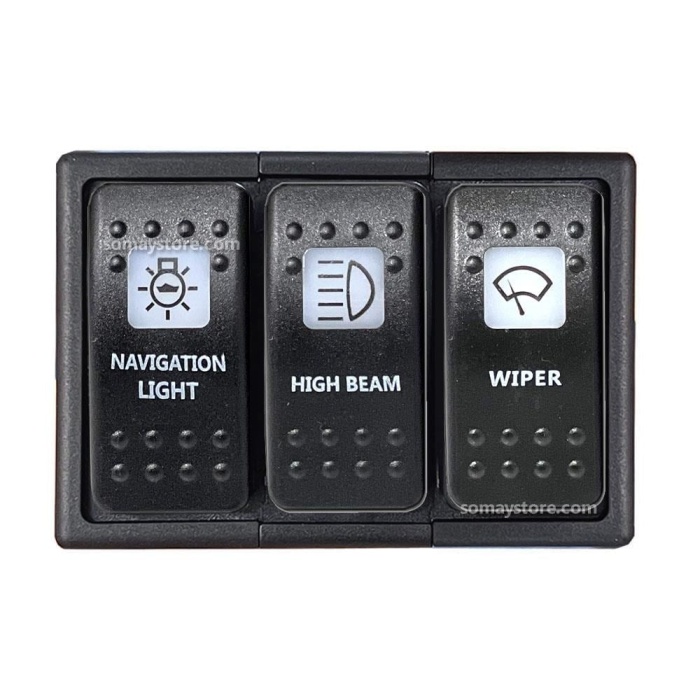 Goldsea Tekne Carling Slim Switch Panel 3 Anahtar Navigasyon Işığı - Projetktör - Silecek 12-24V