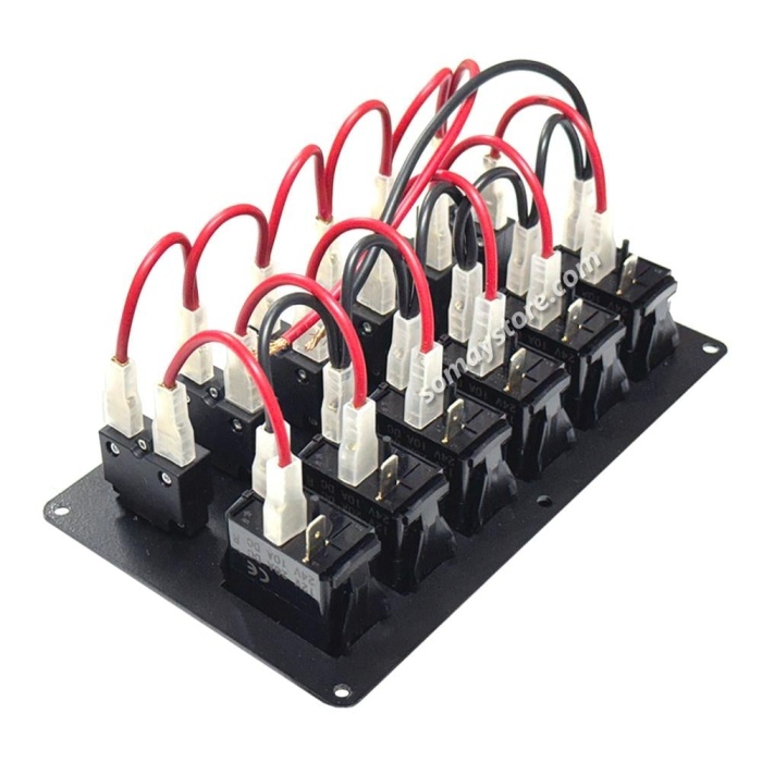 Goldsea Otomatik Sigortalı Marin Switch Panel 6 Anahtarlı 12-24V