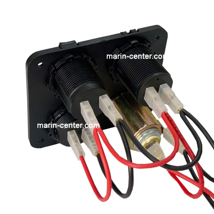 Marin Şarj + Voltmetre + Usb + Çakmak Soketi 12-24V