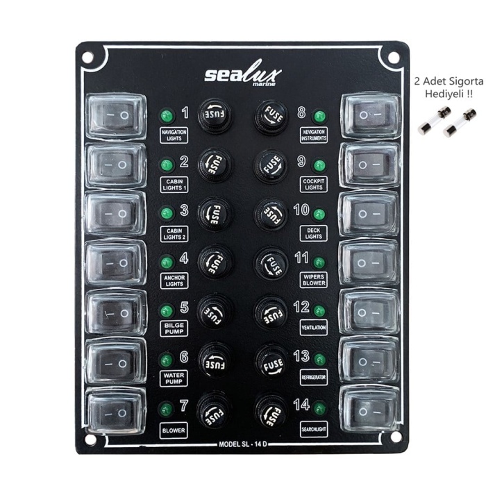 Sealux Switch Panel Küçük Ebat 12-24V Kontrol Paneli