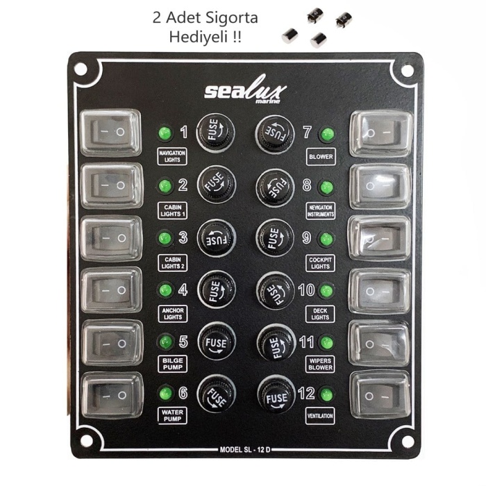 Sealux Switch Panel Küçük Ebat 12-24V Kontrol Paneli