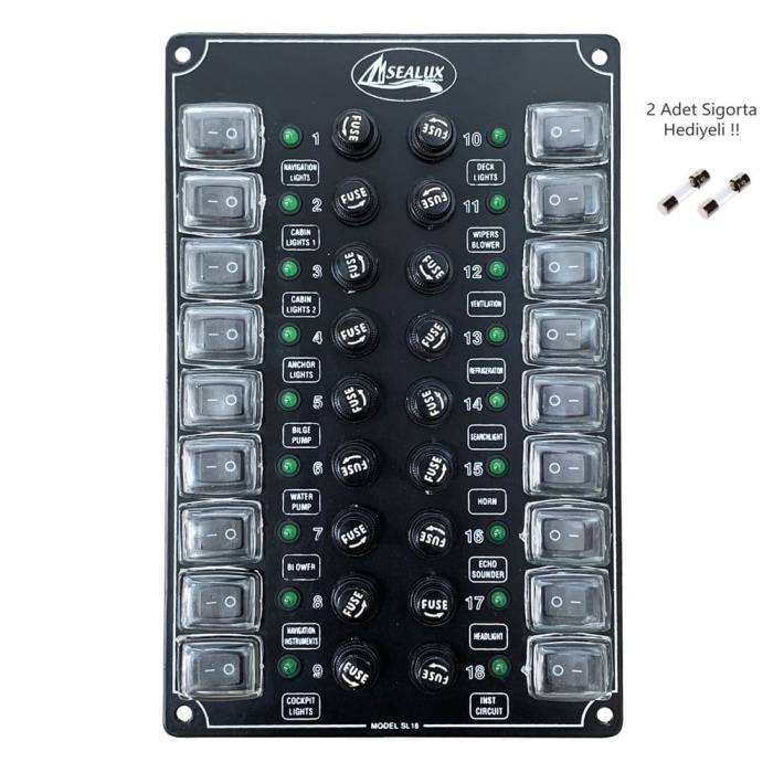 Sealux Switch Panel Küçük Ebat 12-24V Kontrol Paneli