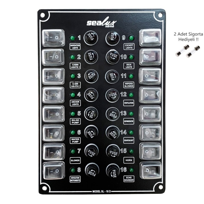 Sealux Switch Panel Küçük Ebat 12-24V Kontrol Paneli