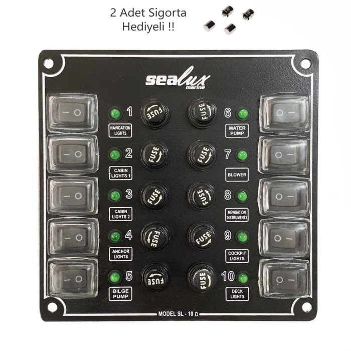 Sealux Switch Panel Küçük Ebat 12-24V Kontrol Paneli