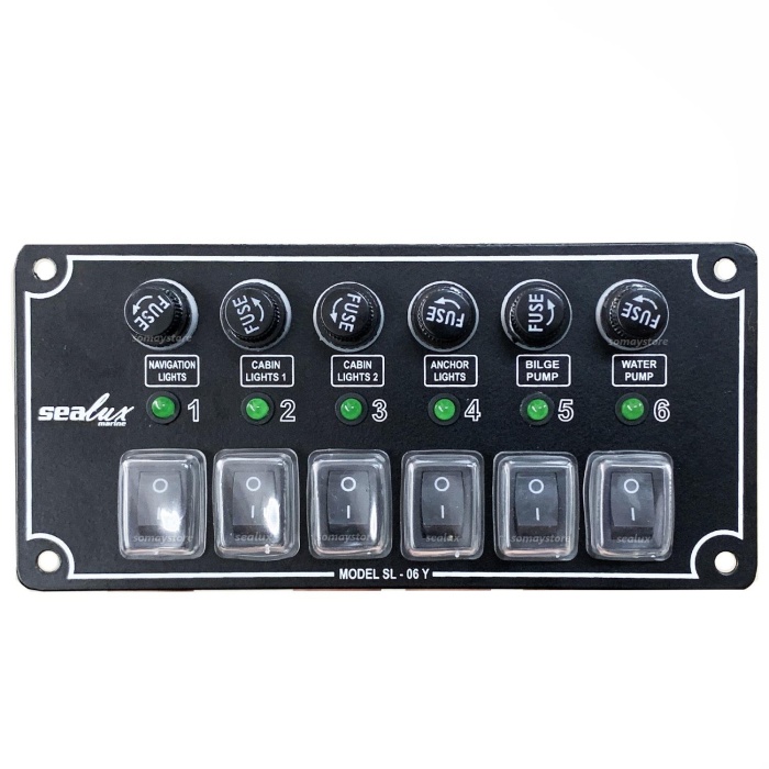 Sealux Switch Panel Tekne Kontrol Paneli Yatay 12/24v