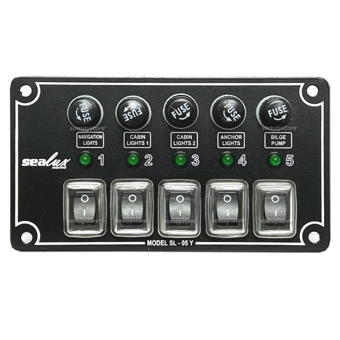 Sealux Switch Panel Tekne Kontrol Paneli Yatay 12/24v