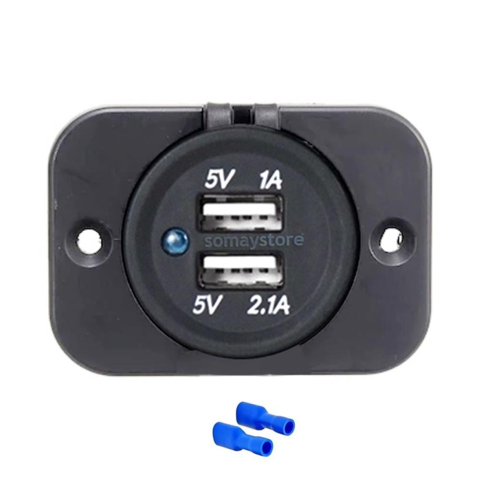 Marin Usb Soketi Çiftli 12-24V